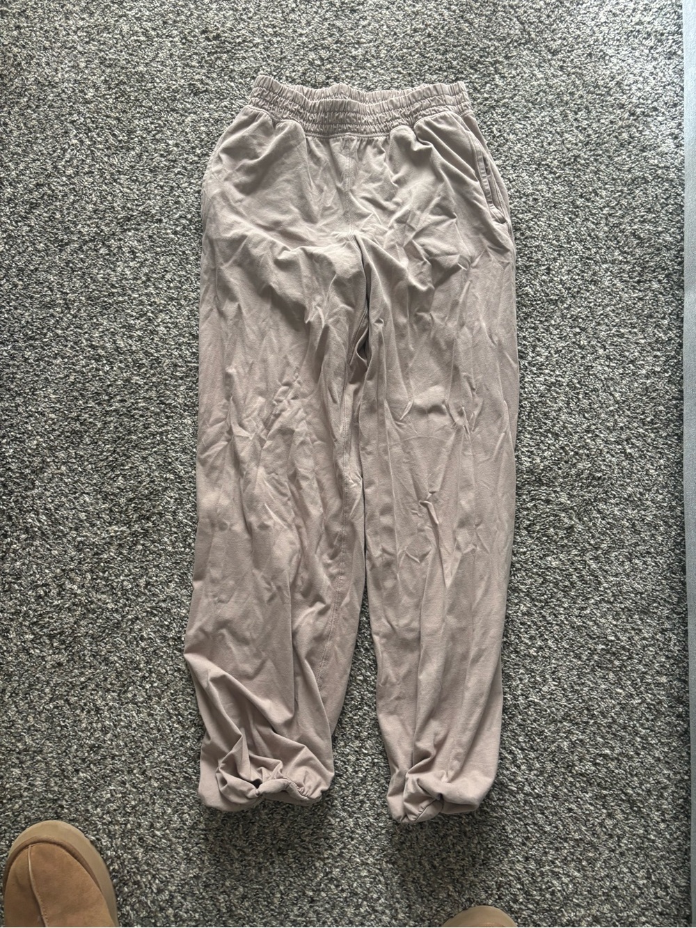 Women’s Lightweight Elastic Waist Pants - Taupe